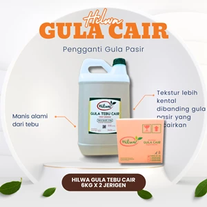 Hilwa Gula Cair Tebu (Sukrosa) - Varian 6 Kg x 2 Jerigen